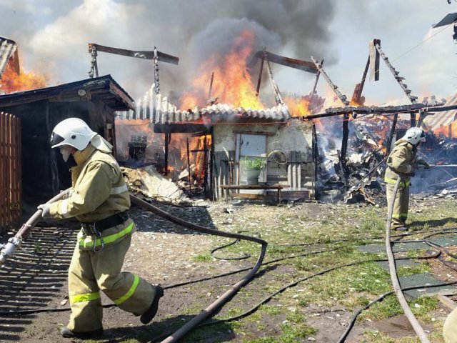 В Курской области из-за детской шалости произошел крупный пожар
