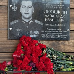В Курске установили мемориальную доску участнику СВО Александру Горюшкину В Курске установили мемориальную доску участнику СВО Александру Горюшкину