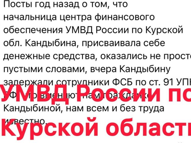 В Курской области опровергли фейк о задержании одного из руководителей регионального УМВД