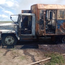В Фатежском районе Курской области сгорел грузовик